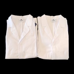 Adar Unisex Doctor Workwear Uniform Classic Consultation Coat Pockets Lot Of 2